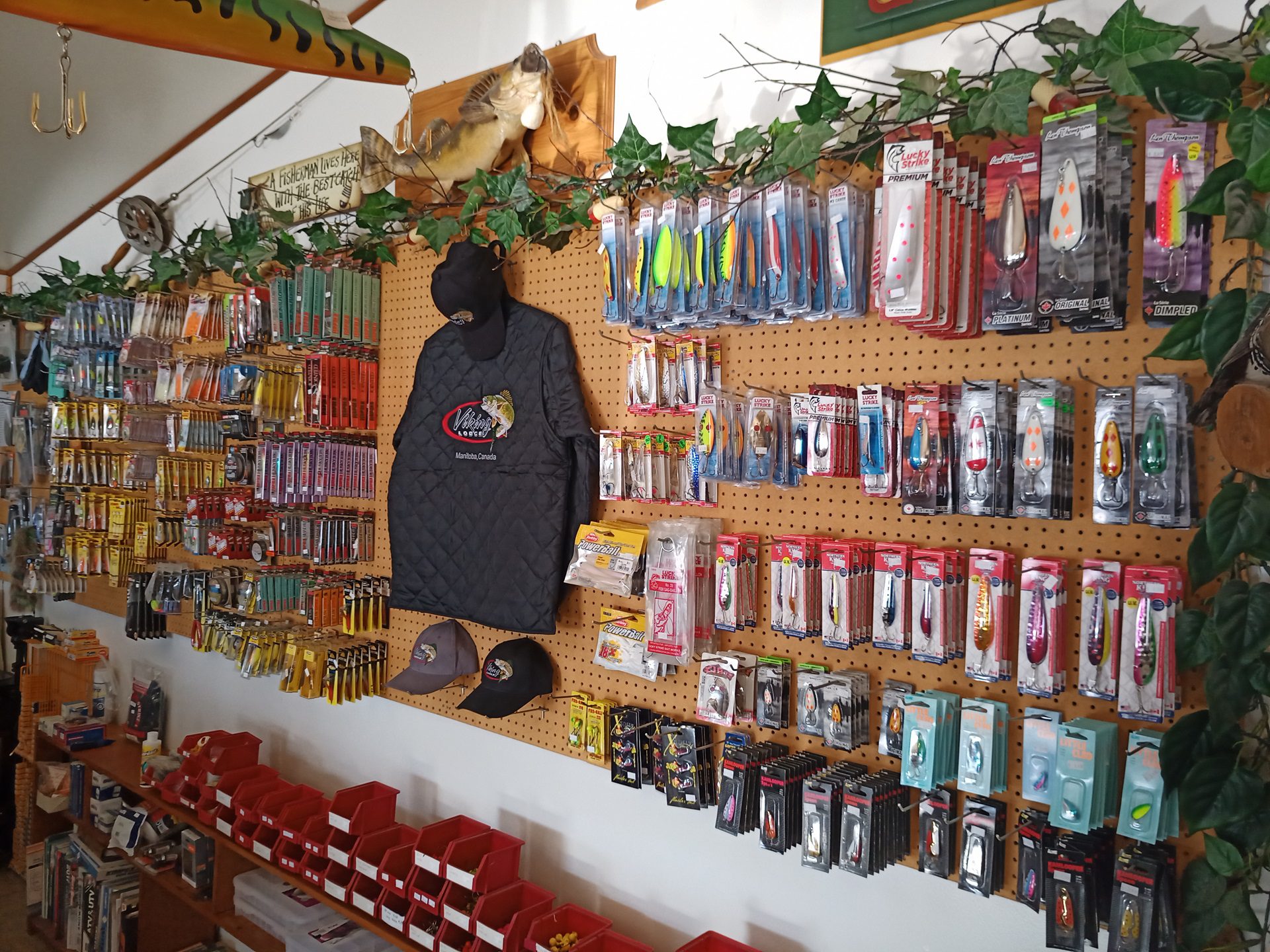 Inside Viking Lodge's general store